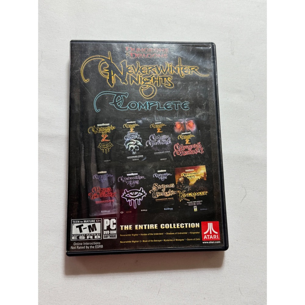 Neverwinter Nights Complete PC Dungeons & Dragons Atari BioWare 2-Disc Set Map